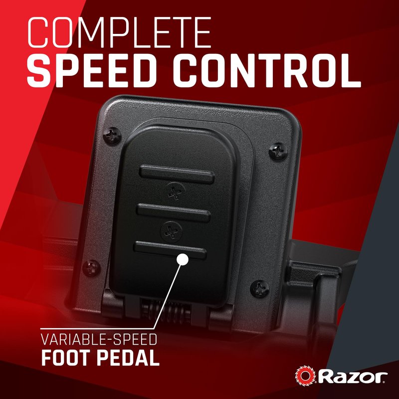 Razor Ground Force Elite-Electric Go-Kart for Ages 13+, Up to 14 MPH, Up to 40 Minutes of Continuous Use, 350-watt Chain-Driven Motor, Forward/Reverse Drive Switch, 36V Rechargeable Battery,Black, Large