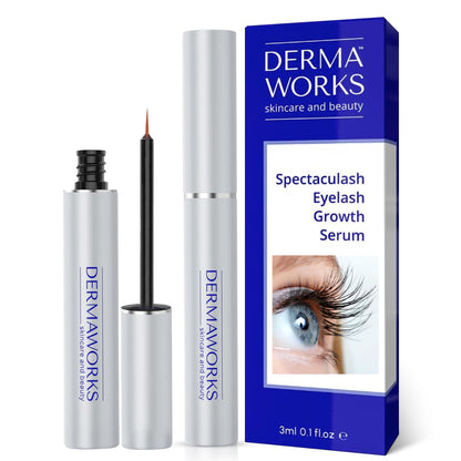 AWARD-WINNING LASH SERUM - SPECTACULASH Eyelash Serum for Growth and Thickness - Rapid Lash Eyelash Growth - Advanced Peptide Formula - Grow Longer, Fuller, Natural Lashes in 60 DAYS - by DERMAWORKS