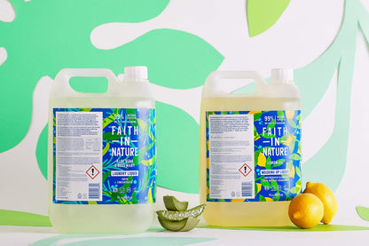 Faith In Nature Natural, Super Concentrated, Laundry Liquid with Aloe Vera and Rosemary Oil, Vegan and Cruelty Free, No SLS, Parabens or Phosphates, 5 L Refill Pack, 5 l (Pack of 1)