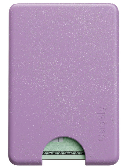 Casely MagWallet | Starfish Wishes | Coral Pink Shimmer | Slim Wallet Card Holder | Compatible with MagSafe | Soft-Touch Hard Silicone | Holds Up to 3 Cards