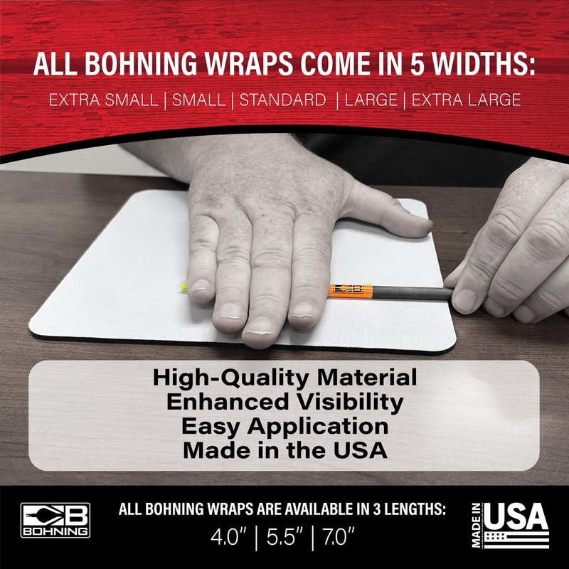 Bohning 4" Solid Arrow Wraps, Large, White