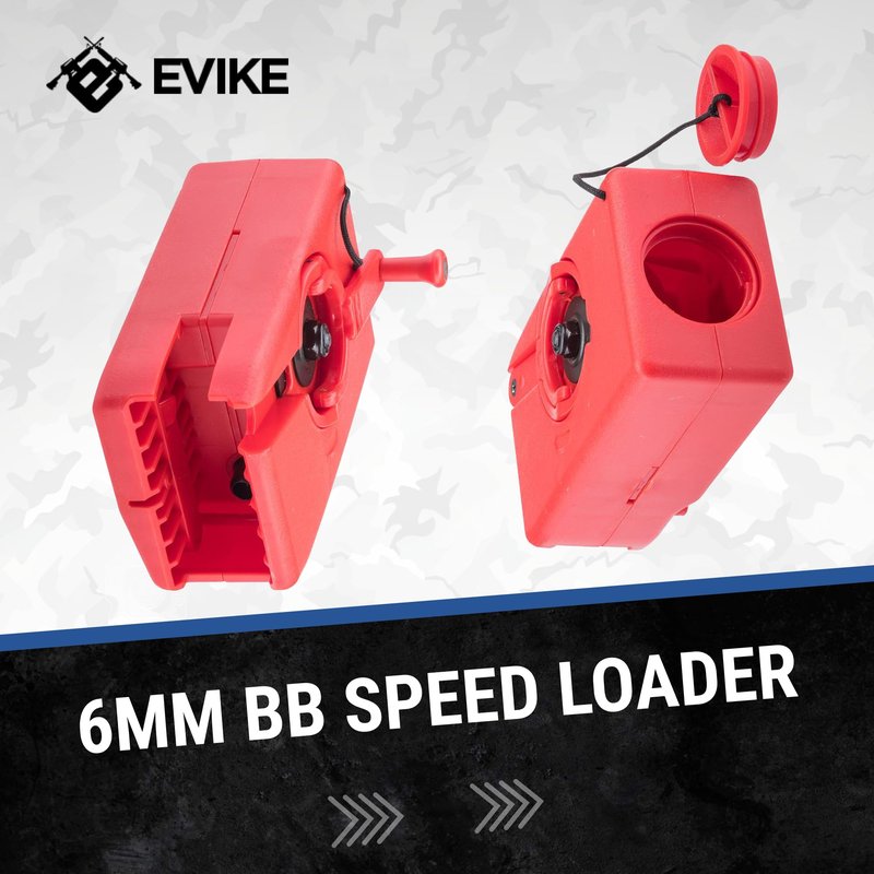 Evike Airsoft - Matrix Winding 6mm BB Speed Loader for M4-Style Airsoft Magazines (Color: Red), 101056-MFG
