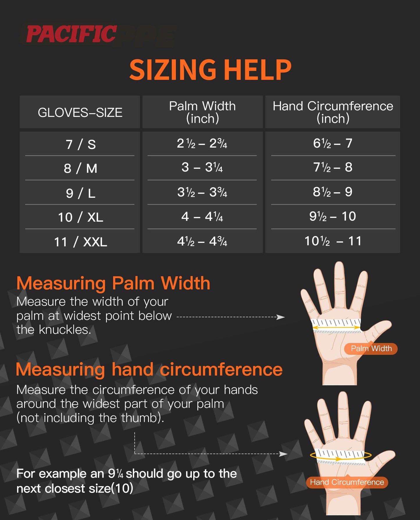 PACIFIC 8-mil Orange Nitrile Disposable Gloves, Heavy-Duty, Industrial, Mechanic, Diamond Textured, Latex & Powder Free, EN 374, Medium
