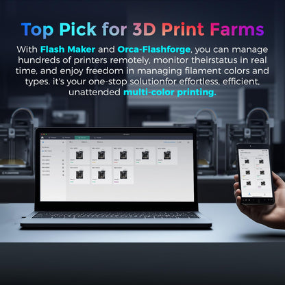 Flashforge Adventurer 5X 3D Printer with Multi-Color Flexible TPU Printing,Max speed: 600mm/s,Acceleration: 20,000mm/s,Auto 4kg filament refill,Full-auto leveling,Compact integrated design