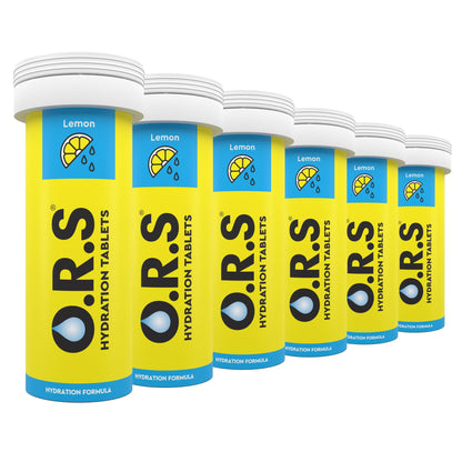 O.R.S Hydration Tablets with Electrolytes, Vegan, Gluten and Lactose Free Formula – Soluble Sports Hydration with Natural Lemon Flavour, 72 Count