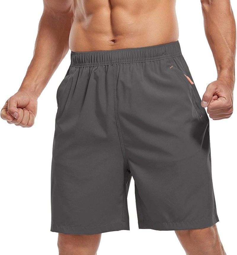 Men's Athletic Hiking Shorts - Water Resistant Quick-Dry Lightweight Outdoor Shorts with Zipper Pockets | Sizes S-XXL
