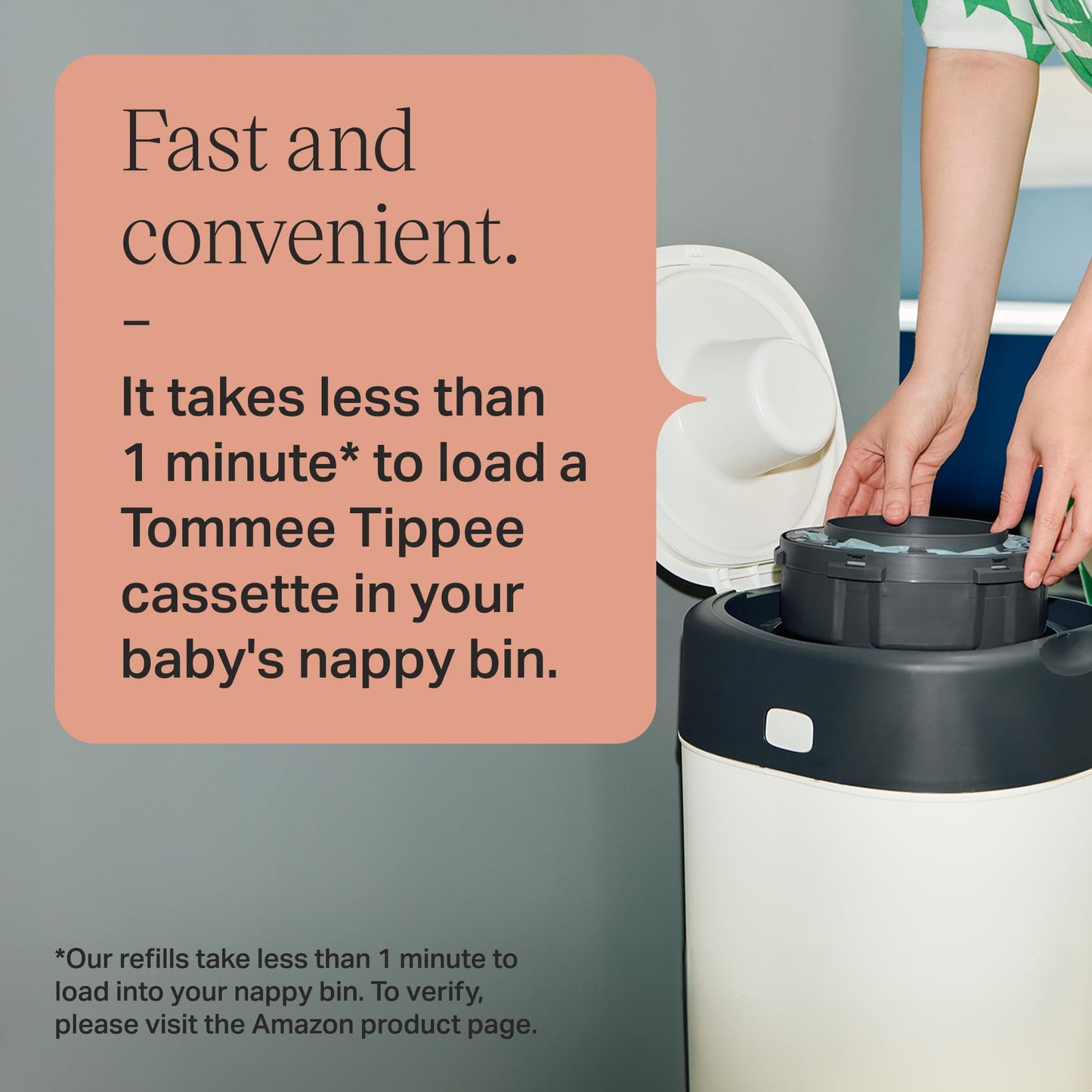 Tommee Tippee Twist and Click Advanced Nappy Bin Original Refill Cassettes, Exclusive Pack of 4, for Easy refill and Great value (pack may vary)