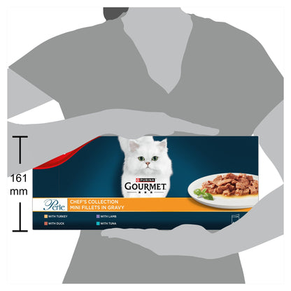 GOURMET Perle Chef's Collection in Gravy Wet Adult Cat Food 40x85g