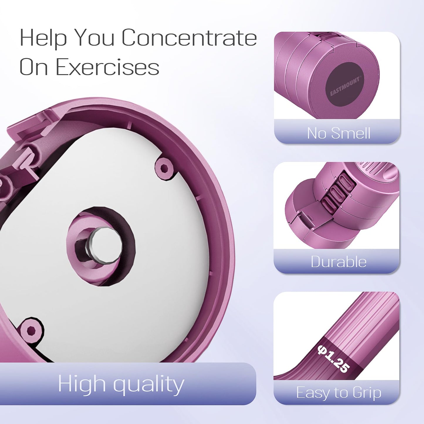 EAST MOUNT Adjustable Dumbbells 5 lb Dumbbells Set of 2 / Pair 10 lb Total Free Weights 6 in 1 Women Hand Weights for Home,Office,Gym Exercise Training 2lb 3lb 4lb 5lb Fast Adjust