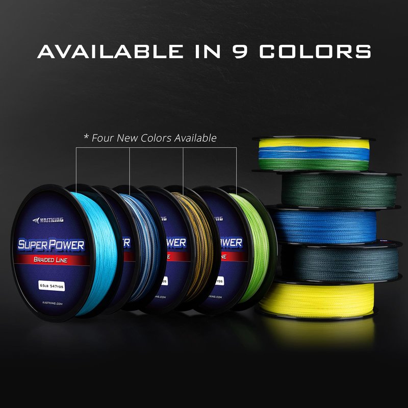 KastKing Superpower Braided Fishing Line, Grass Camo, 80LB, 1097 Yds