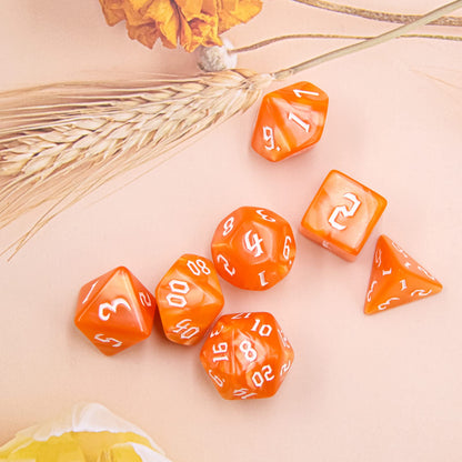 DND Dice Set RPG Polyhedral Dice Fit Dungeons and Dragons(D&D) Pathfinder (Orange)