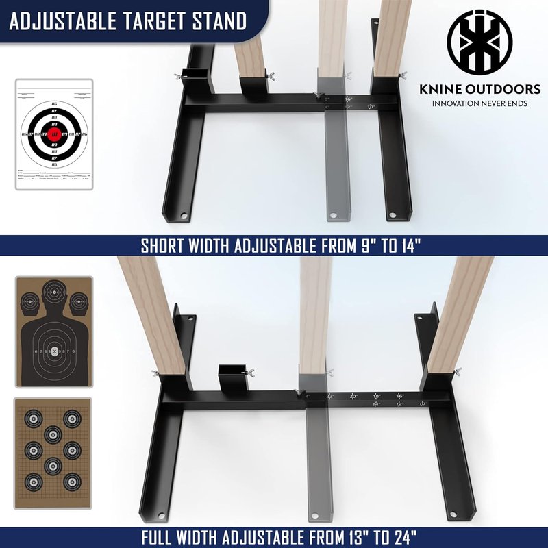 2 Pack Shooting Target Stands - Durable Adjustable Base for 23x35 Inch Paper Targets | Outdoor Use