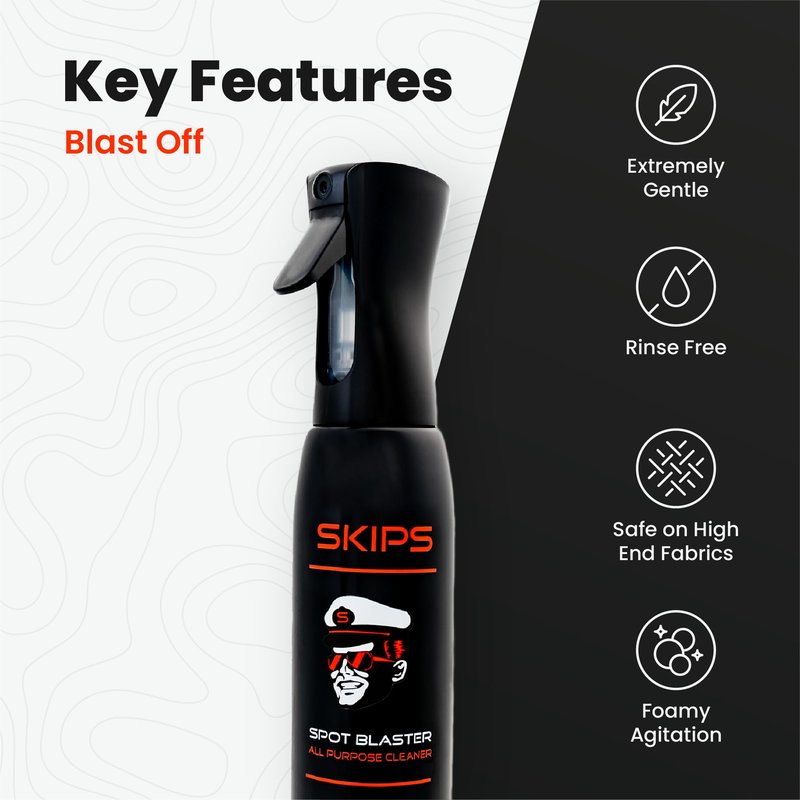 SKIPS All Purpose Boat Cleaner: Premium Boat Cleaner for Spots, Spills & Cool-Touch Fabrics – Gentle Stain Remover for Vinyl, Leather & All Boat Surfaces - 16 oz Pressurized Continous Spray Bottle