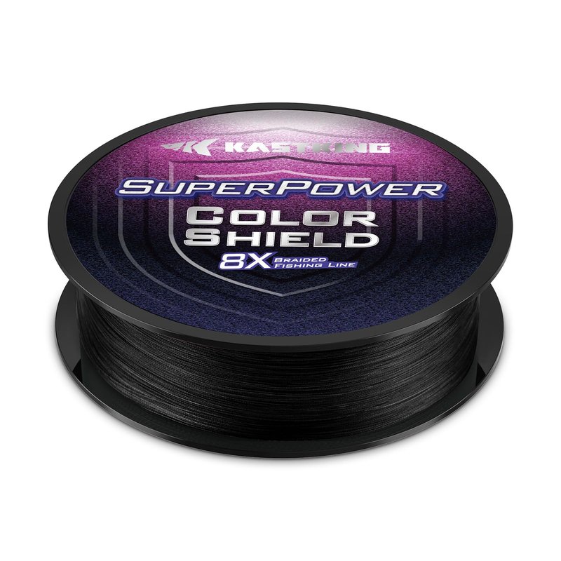 KastKing Superpower ColorShield Braided Fishing Line, Black,20LB,500Yards,X8