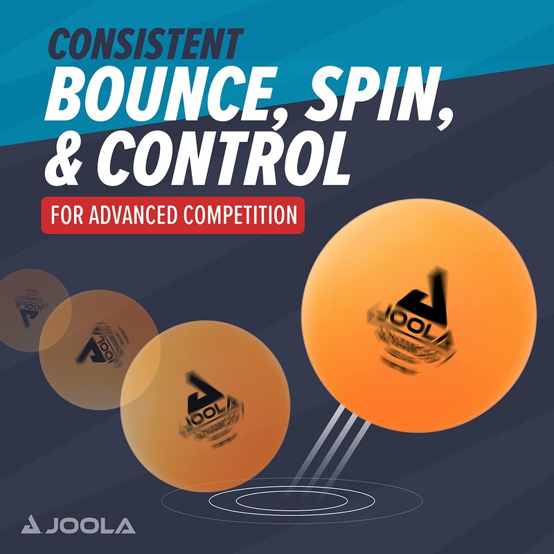 JOOLA Training 3 Star Table Tennis Balls 12, 60, or 120 Count - 40+mm Regulation Bulk Ping Pong Balls for Competition and Recreational Play - Fun as a Cat Toy - Indoor & Outdoor Compatible(Pack of 9)