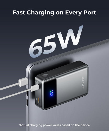 Portable-Charger-Power-Bank Travel Essentials Battery Pack USB C 30000mAh Built in Cable 22.5W Phone Fast Charging Powerbank Compatible with iPhone 16 15 14 13 12 11 iPad Samsung Google Xiaomi