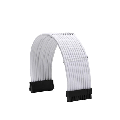 Formulamod Sleeve Extension Power Supply Cable Kit 18AWG ATX 24P+ EPS 8-P+PCI-E8-P with Combs for PSU to Motherboard/GPU (White)