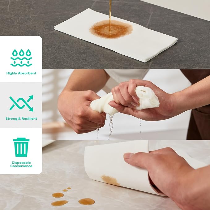 100PACK Disposable Hand Towels for Bathroom, Soft and Absorbent Paper Guest