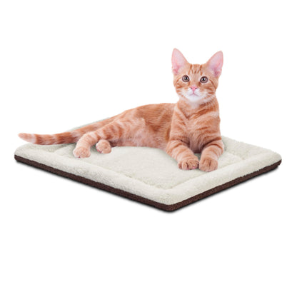 K&H PET PRODUCTS Self-Warming Cat Bed Pad, Self Heating Pad for Outdoor Cat Houses, Warming Mat for Indoor Pet Beds & Furniture, Reversible Blanket, Machine Washable - Small 21 X 17in Gray/ Black