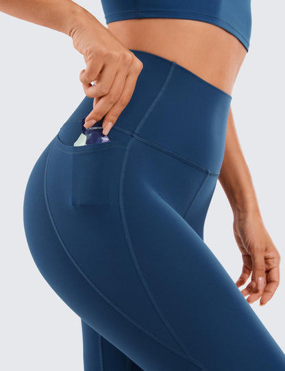 CRZ YOGA Womens Butterluxe Workout Leggings 28 Inches - High Waisted Gym Yoga Pants with Pockets Running Buttery Soft