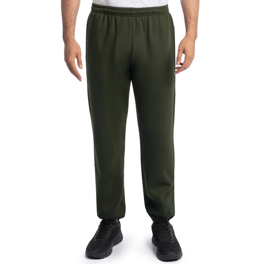 Fruit of the Loom Men's Eversoft Fleece Sweatpants with Pockets, Moisture Wicking & Breathable, Sizes S-4X, Elastic Bottom-Duffle Bag Green, X-Large
