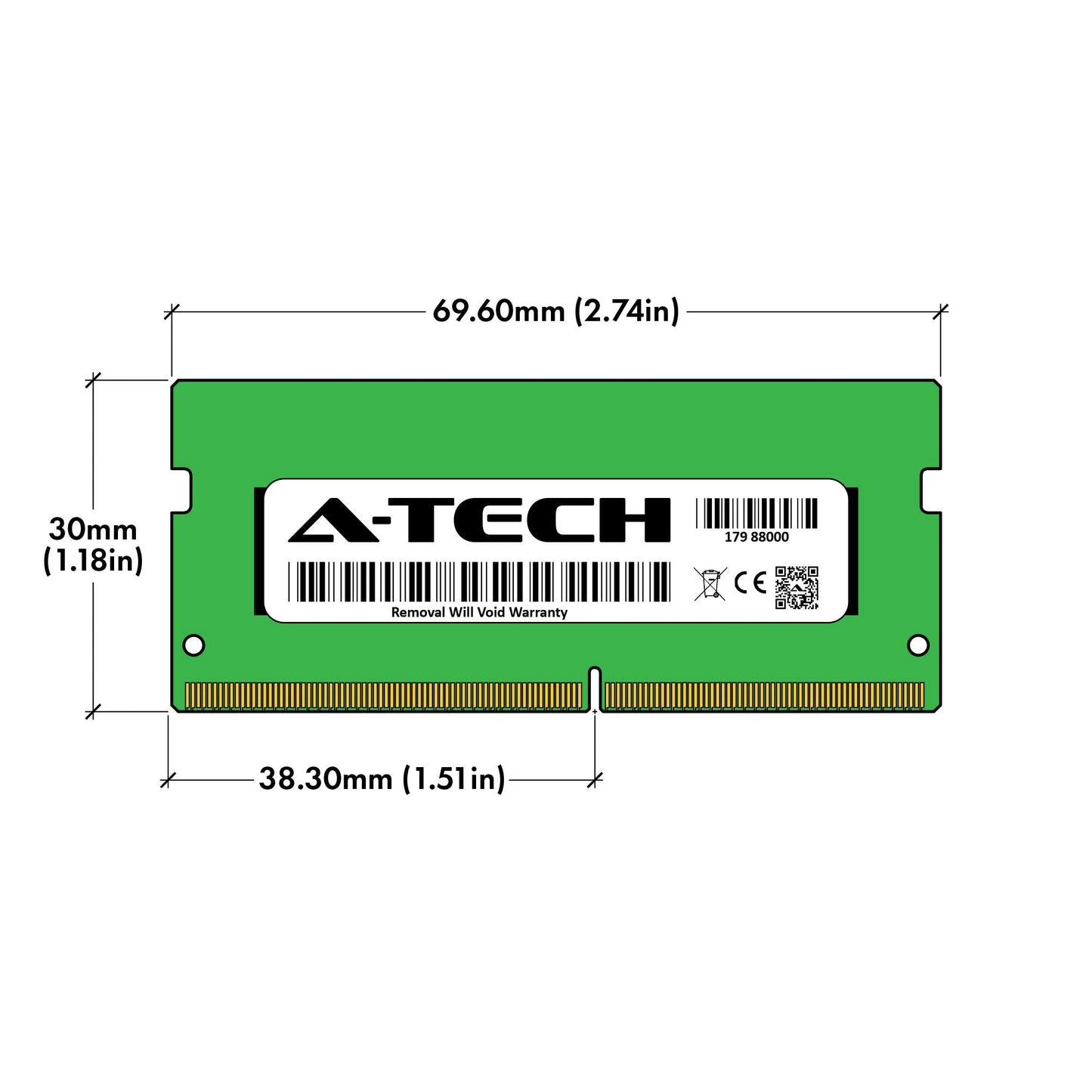 A-Tech 16GB Kit (2x8GB) RAM for Synology RackStation RS1221RP+ NAS | DDR4 2666MHz PC4-21300 ECC SODIMM 1Rx8 1.2V 260-Pin Memory Upgrade