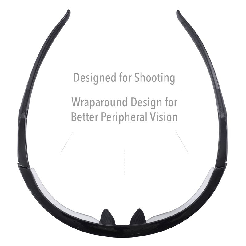 Howard Leight by Honeywell Uvex Acadia Shooting Glasses with Uvextreme Plus Anti-Fog Lens Coating, Clear Lens (R-02214)
