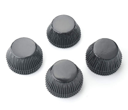 Gifbera Standard Black Foil Cupcake Liners Muffin Wrappers, 200-Count