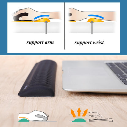 Aelfox Keyboard Wrist Rest for Laptop, Ergonomic Laptop Wrist Pad Wrist Support for Slim 87 Key Gaming Keyboard/Computer/Mac (14.17 x 2.32 x 0.7 Inch)