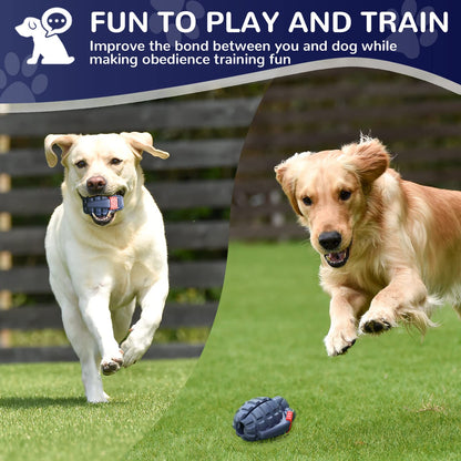 Dog Toys for Aggressive Chewers Large Breed, for German Shepherd, Indestructible Interactive Treat Dog Toys for Large Medium Breeds, Food Grade & Tough Rubber, Fun to Chew, Chase and Fetch (Blue)