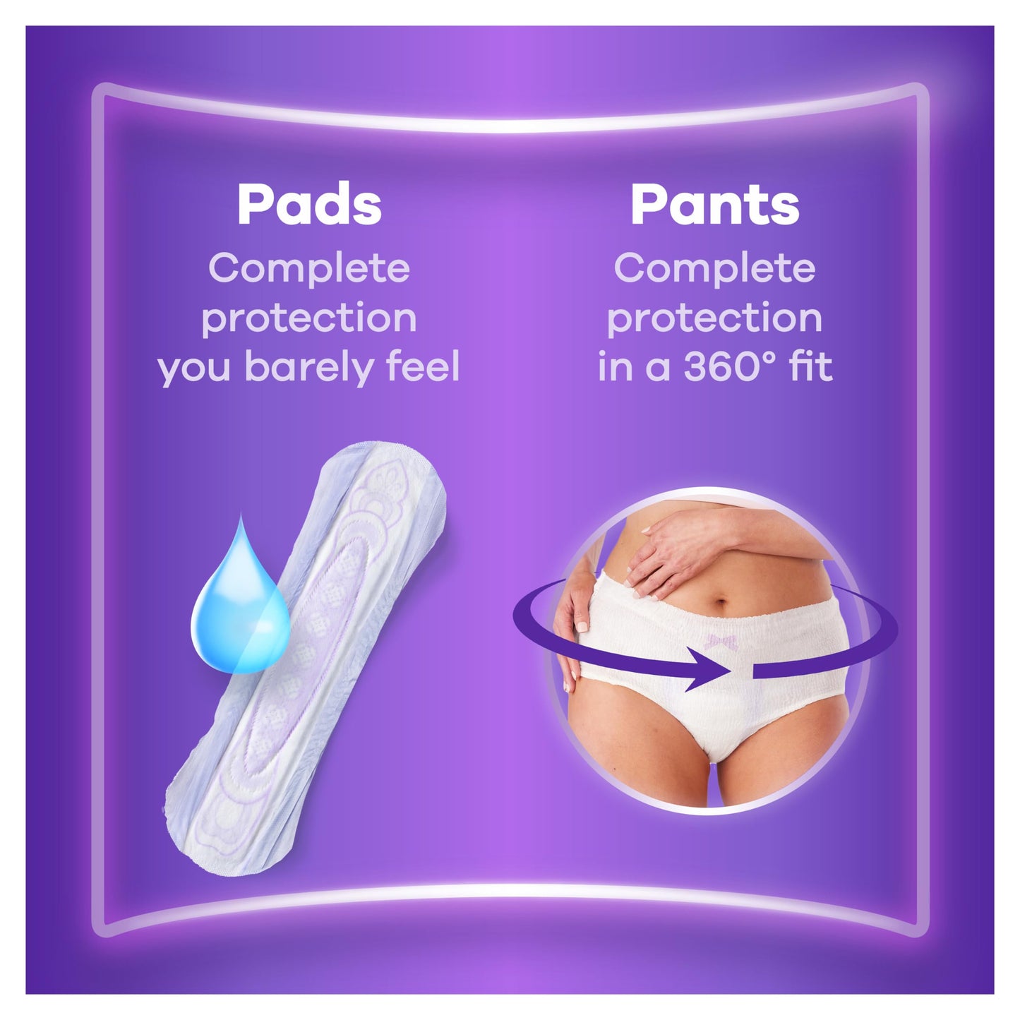 Always Discreet Incontinence Pads Women Long Plus 64 Count, Extra Secure & Discreet