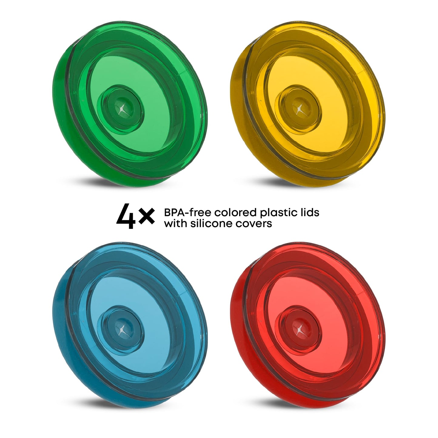 JoyJolt Harry Potter House Crests Glass Tumblers with Lids and Straws, 16oz Glass Cups with Lids and Straws, Can Shaped Drinking Glasses Set of 4, Hogwarts Cup, Harry Potter Merchandise