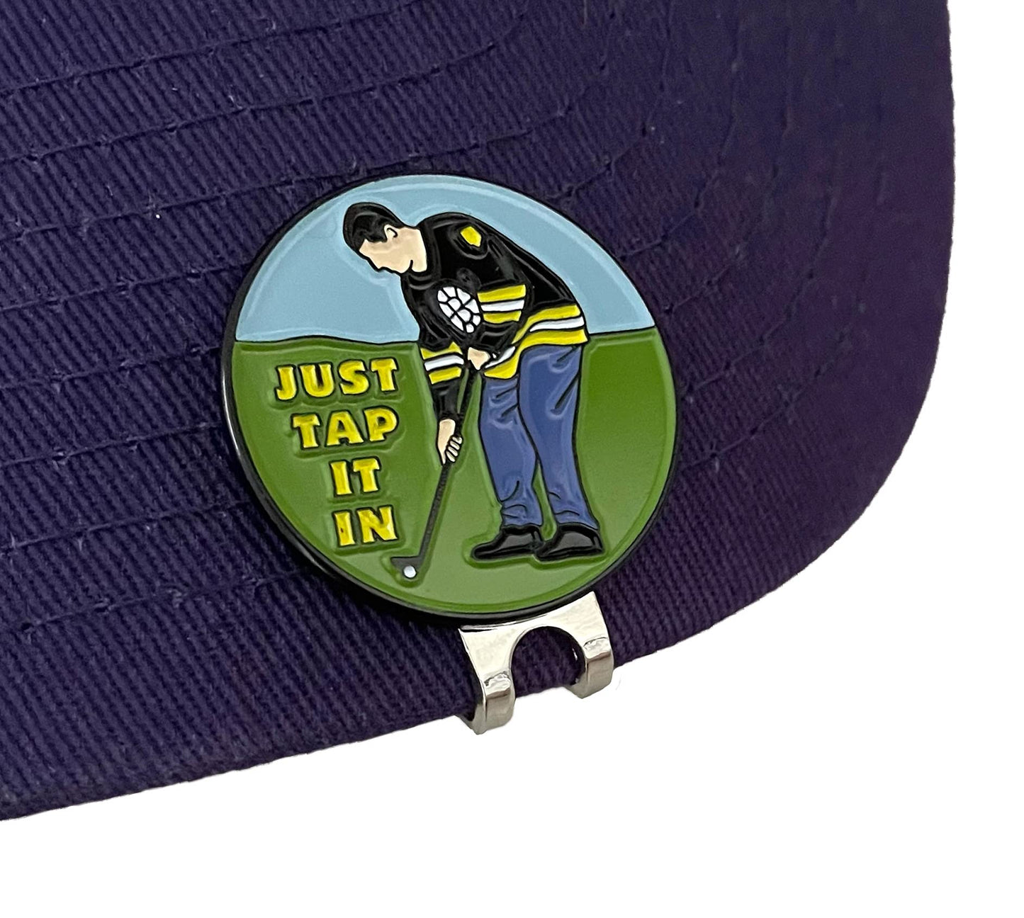 Balanced Co. Funny Golf Hat Clip with Enamel Magnetic Ball Marker (3-Pack)