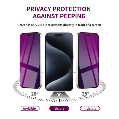 2 Pack Privacy Screen Protector for iPhone 16 Pro Max Tempered Glass 6.9inch Private Saver Anti-Spy Eye Protection Anti-Scratch Full Coverage