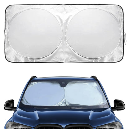 Car Windshield Sun Shade - Foldable Reflective Sun Visor for Cars, SUVs, Trucks, and Vehicles | Heat Blocking Sunshade to Keep Interior Cool | Summer Automotive Accessories