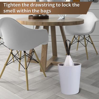 30 Liter Bin Liners 100 Bags Drawstring Garbage Bags Thickened Stretchy,Bathroom,Bedroom,Kitchen,Office and Living Room