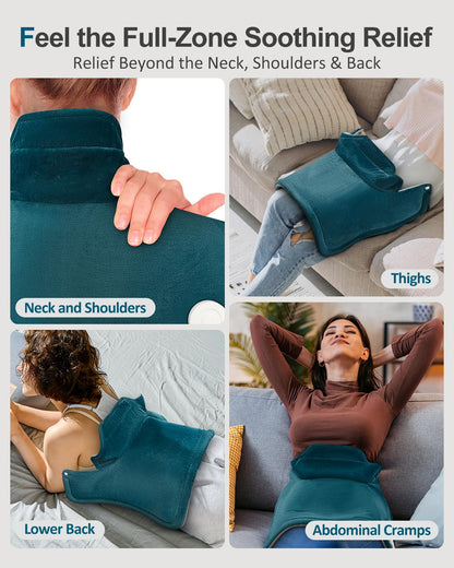 Heating Pad for Neck Shoulders Back, Valentines Day Gifts for Her Him, Weighted Heated Pad Neck Wrap Warmer for Mom Dad, Anniversary | Birthday Gifts for Women Men Wife Husband Girlfriend Boyfriend