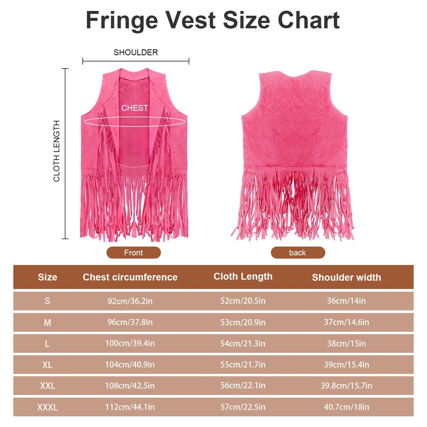 HyperFun Cowgirl Outfits for Women Western Costume Accessories Cowboy Hat Tassels Fringe Vest Earring Hippie Glasses Bandana For Halloween