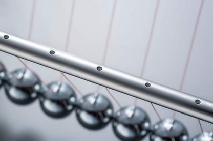 CERROPI Newton Cradle Balance Balls, 7 Ball Newton Pendulum, Classic Swing Ball, Desk Toy & Accessory, 11 inch, 65 Sec Swingtime