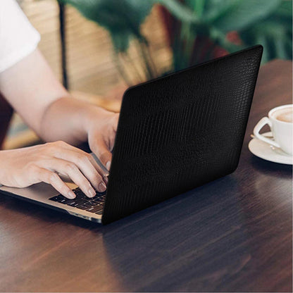 MOKASE Compatible with MacBook Air 13 inch Case 2021 2020 M1 A2337 A2179 A1932 with Touch ID, Hard Shell Leather Case & Keyboard Cover for New Air 13 inch with Touch ID 2018-2021, Black Leather