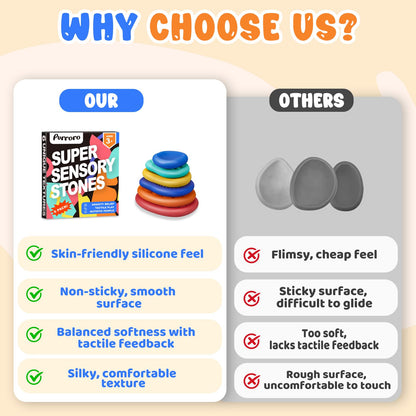 Fidget Sensory Toys for Kids & Adults with Autism ADHD: 6-Pack Silent Small Anxiety Relief Items, Quiet Fidgets & Worry Stones for Classroom Prizes, Mini Desk Toys for Calm Down, Stress Relief Gifts