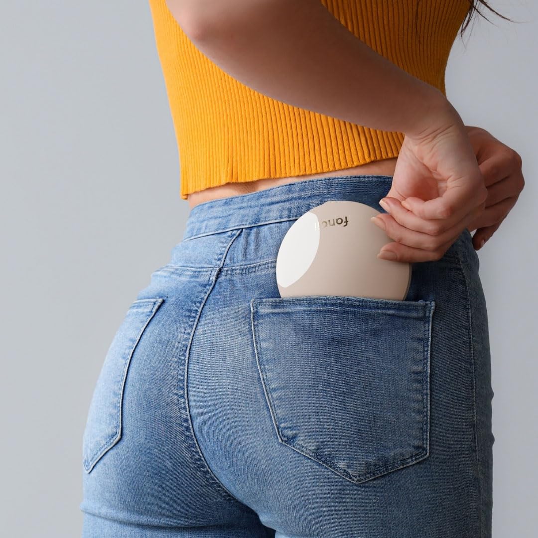 Fancii Mini Taylor Compact Magnifying Mirror with LED Light, 10x/1x, Rechargeable, 3 Light Settings, Dimmable - Small Lighted Travel Handheld Mirror for Pocket, Handbag, Purse, 2-Sided (Pink)