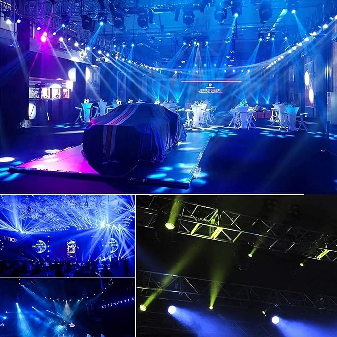 BETOPPER LED Par Lights 54 x 1.5W, RGB Stage Lights DMX DJ Lighting Sound Activated with Stand, Strobe Light & Wash Par Lighting DMX for Parties, Church, Wedding, Bars, 12
