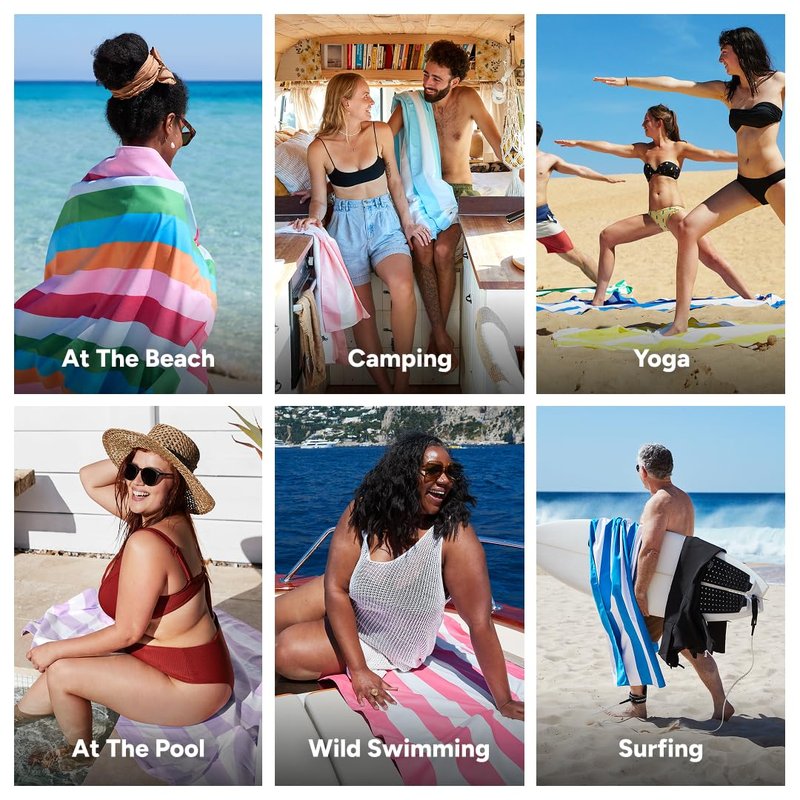 Dock & Bay Beach Towel - Quick Dry, Sand Free - Compact, Lightweight - 100% Recycled - Includes Bag - Tutti Frutti - Extra Large (200x90cm, 78x35)