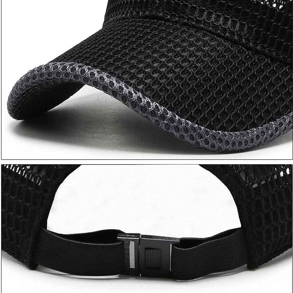 FASHIXD Summer Mesh Baseball Cap for Men Women Trucker Hat Outdoor Sports Running hat (1-Dark Gray)