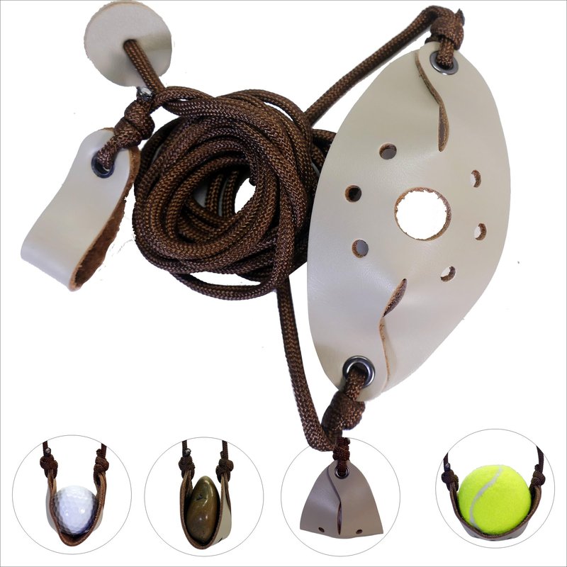 Old-Fashioned Slingshot Rock Sling Tennis Ball Thrower Shepherds Sing (1pack)