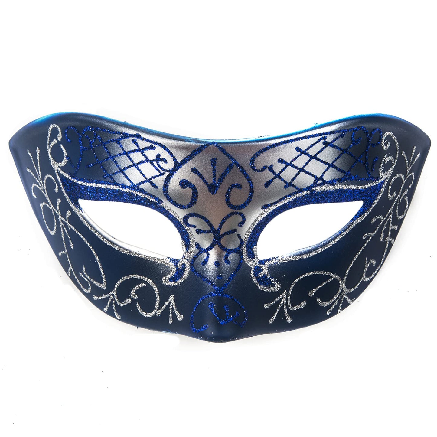 Seglorwy Masquerade Mask for Men Vintage Venetian Mardi Gras Halloween Christmas Party Masks (Blue Silver)