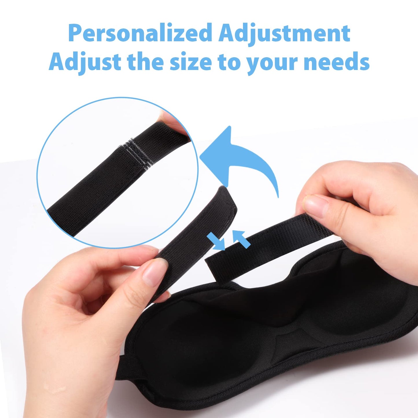 Brencco Breathable 3D Sleep Mask for Men and Women - 100% Light Blocking for Sleeping, Travel and Yoga