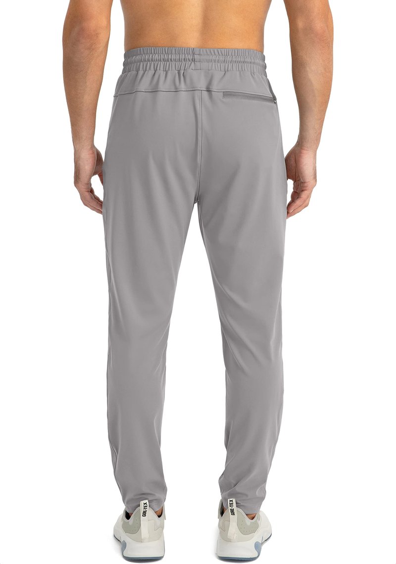 G Gradual Men's Sweatpants with Zipper Pockets Tapered Joggers for Men Athletic Pants for Workout, Jogging, Running (Light Grey, XX-Large)