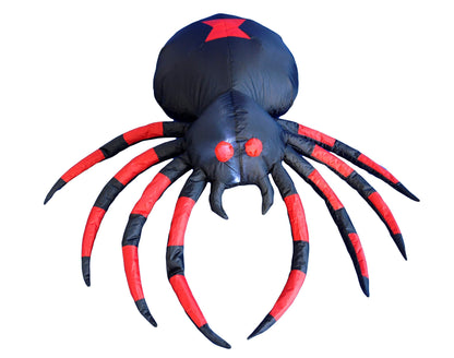 4 Foot Wide Halloween Inflatable Black Spider Yard Decoration